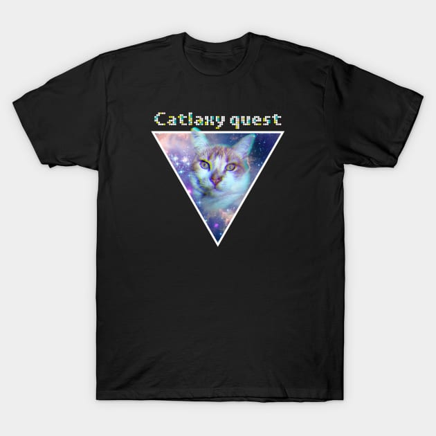 Catlaxy quest! T-Shirt by Blacklinesw9